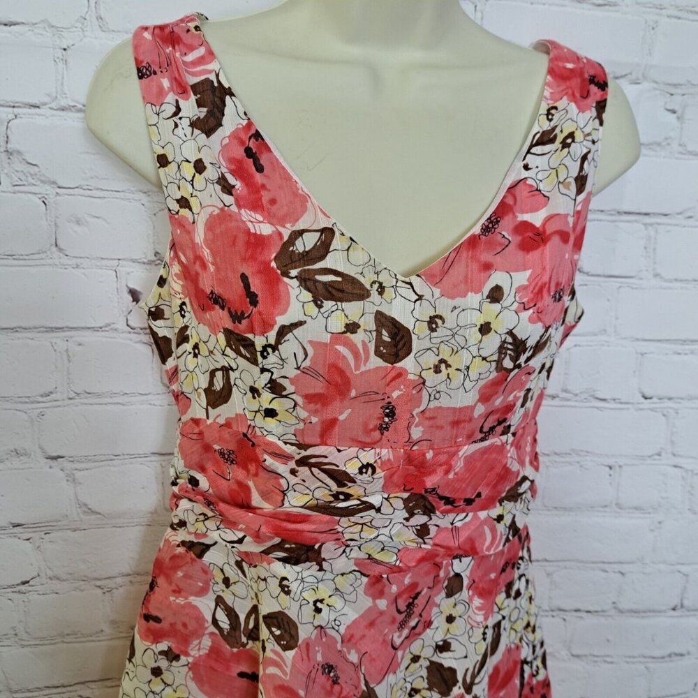 Robbie Bee Floral A Line Midi Dress Size Petite 4 - Picture 3 of 11